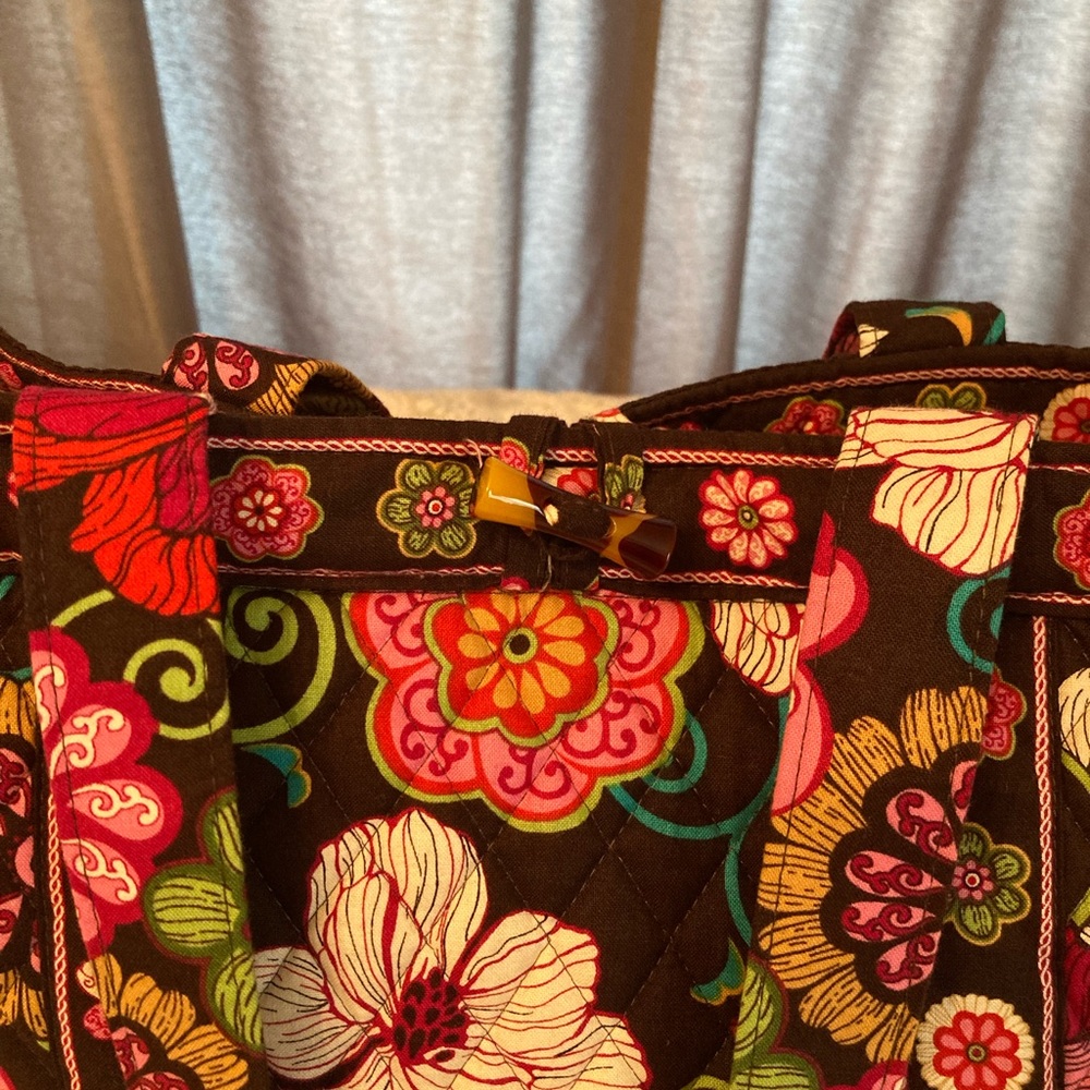 Vera Bradley Quilted Cotton Tote Bag - Picture 3 of 7